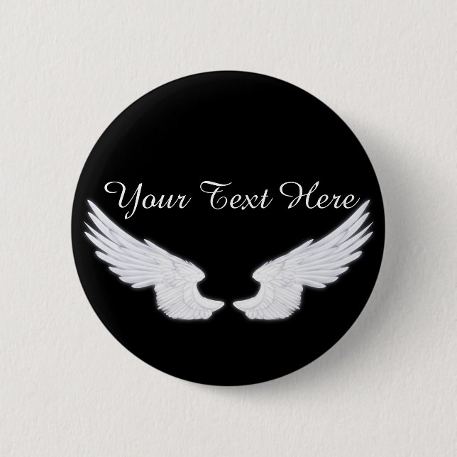 Falln White Angel Wings Button (Vorderseite)