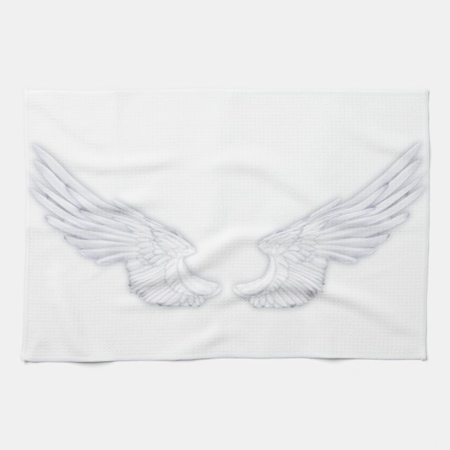 Falln White Angel Wings Handtuch (Horizontal)
