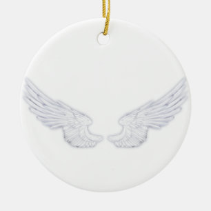 Falln White Angel Wings Keramikornament