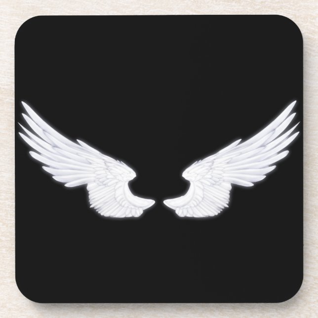 Falln White Angel Wings Untersetzer (Vorderseite)