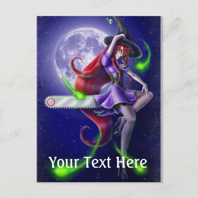 Falln Witchy PinUp Postkarte (Vorderseite)