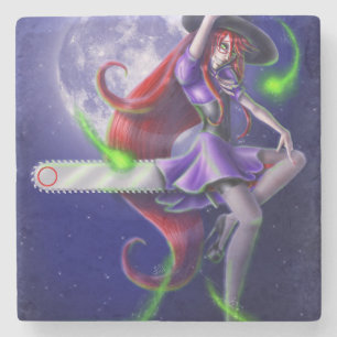 Falln Witchy PinUp Steinuntersetzer