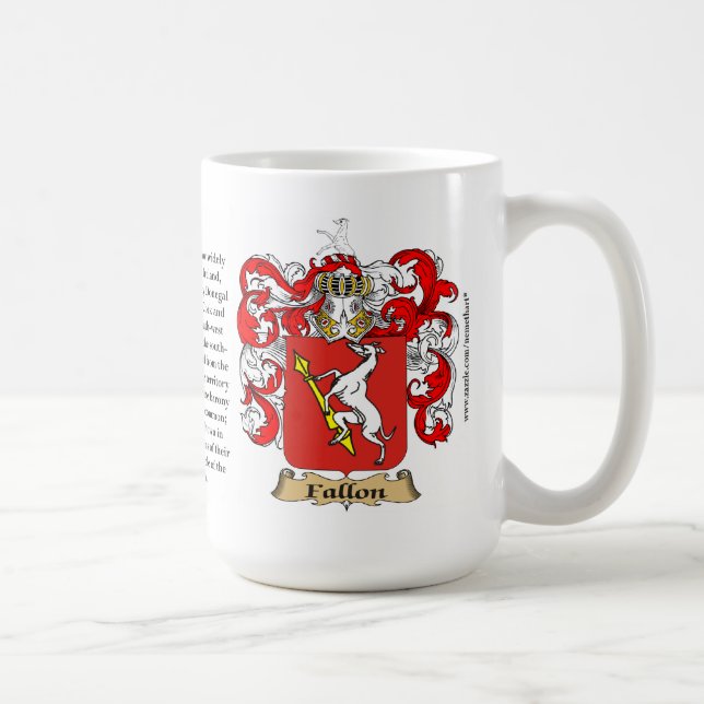 Fallon, der Ursprung, die Bedeutung und das Wappen Kaffeetasse (Rechts)