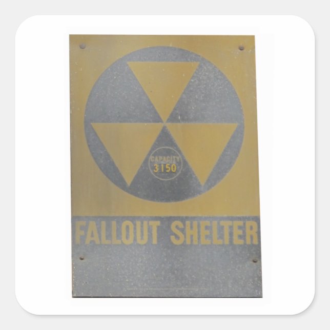 Fallout Shelter Quadratischer Aufkleber (Vorderseite)