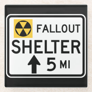 Fallout Shelter Sign Glasuntersetzer