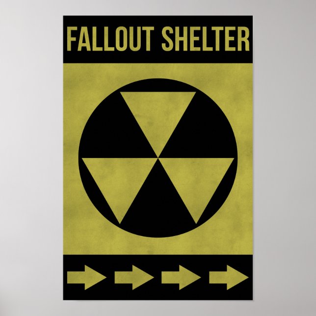 Fallout Shelter Sign Poster (Vorne)