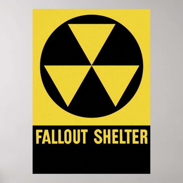Fallout Shelter Sign Poster (Vorne)