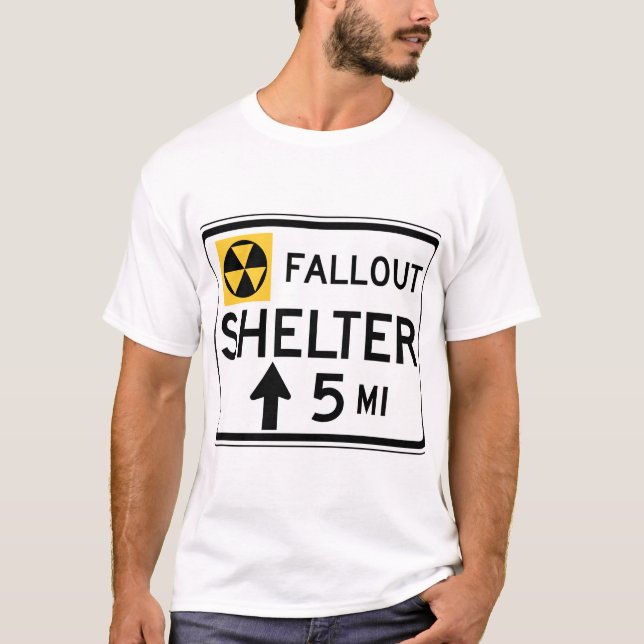 Fallout Shelter Sign T-Shirt (Vorderseite)