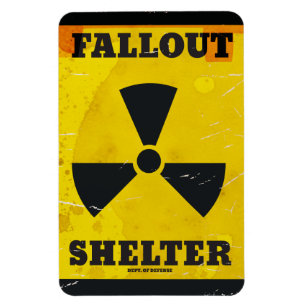 Fallout Shelter Vintage-Warnposter Magnet