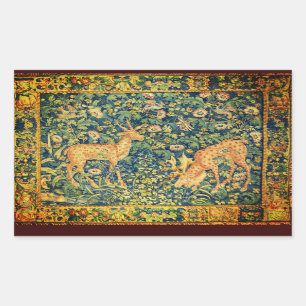 FALLOW-DECKPAIR, GOTHISCHE FANTASIE-BLUME, grün Rechteckiger Aufkleber