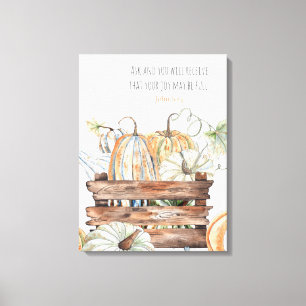 Fallpumpen mit Bibelverse Leinwanddruck