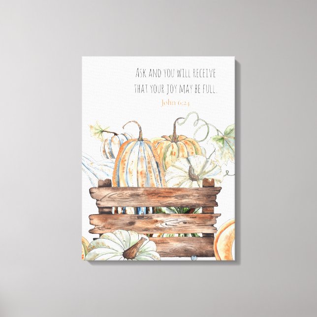 Fallpumpen mit Bibelverse Leinwanddruck (Vorderseite)