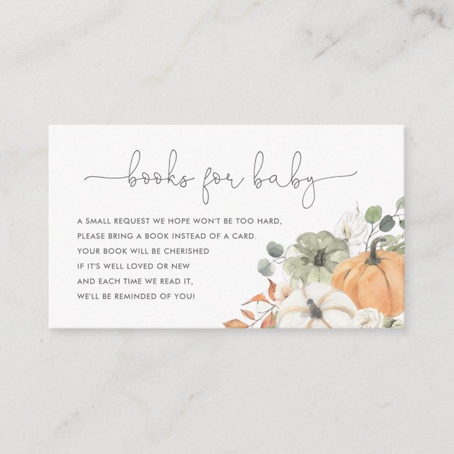 Fallpumpenbücher für die Babyverpackungskarte Begleitkarte (Vorderseite)