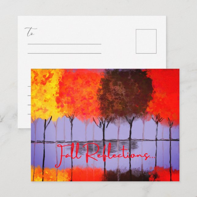 Fallreflexion Postkarte (Vorne/Hinten)