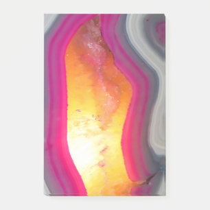 Fallrosa Geode Glow Post-it Klebezettel