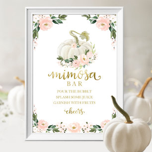Falls Baby Shower Rosa Gold Mimosa Bar Schild