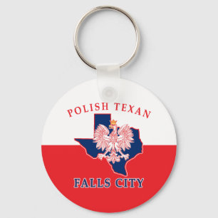 Falls City Polish Texan Schlüsselanhänger