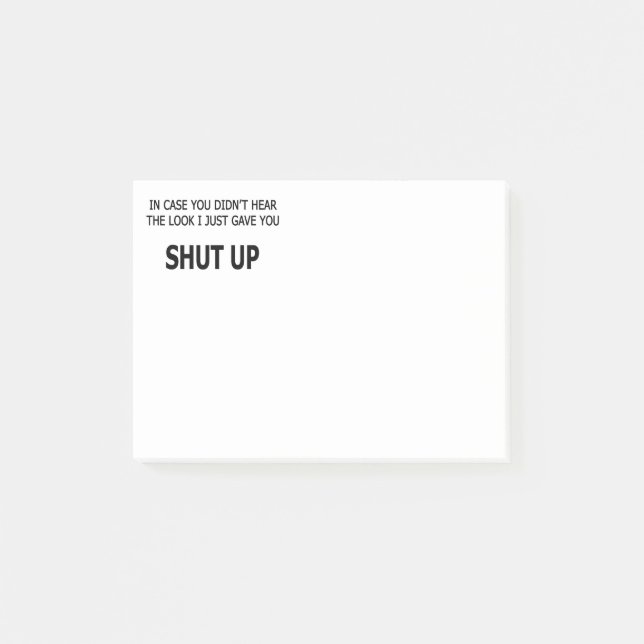 Falls du nicht gehört hast post-it klebezettel (Vorderseite)