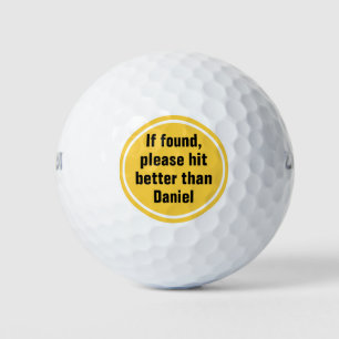 Falls gefunden, klicken Sie bitte besser als Name  Golfball