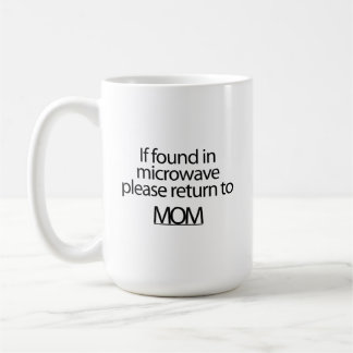 Falls in der Mikrowelle gefunden, kehren Sie bitte Kaffeetasse