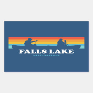 Falls Lake North Carolina Canoe Rechteckiger Aufkleber