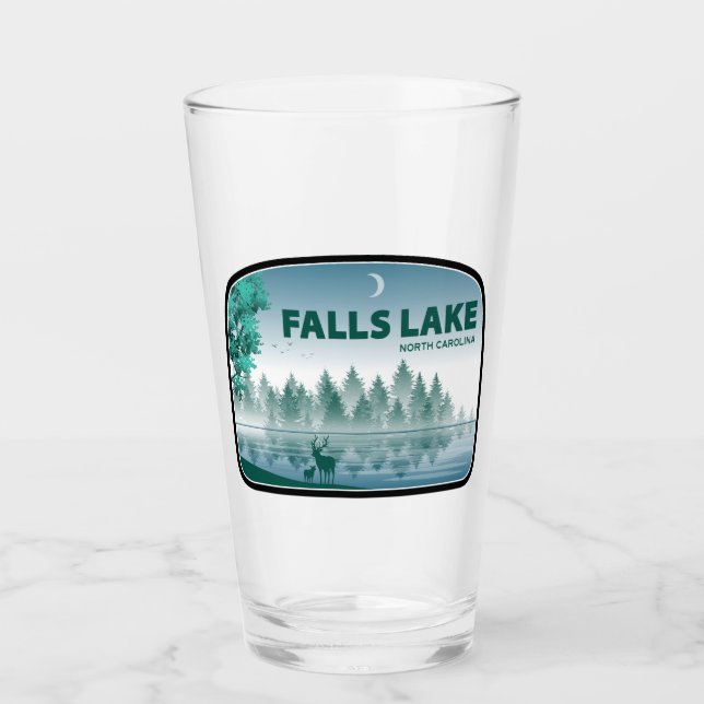Falls Lake North Carolina Hirsche Glas (Vorderseite)