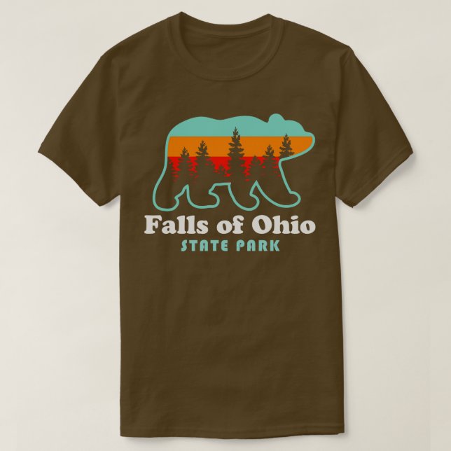 Falls of Ohio Staat Park Bear Sville Indiana T-Shirt (Design vorne)