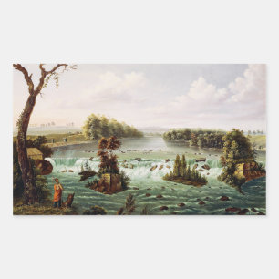 Falls of Saint Anthony von Henry Lewis Rechteckiger Aufkleber
