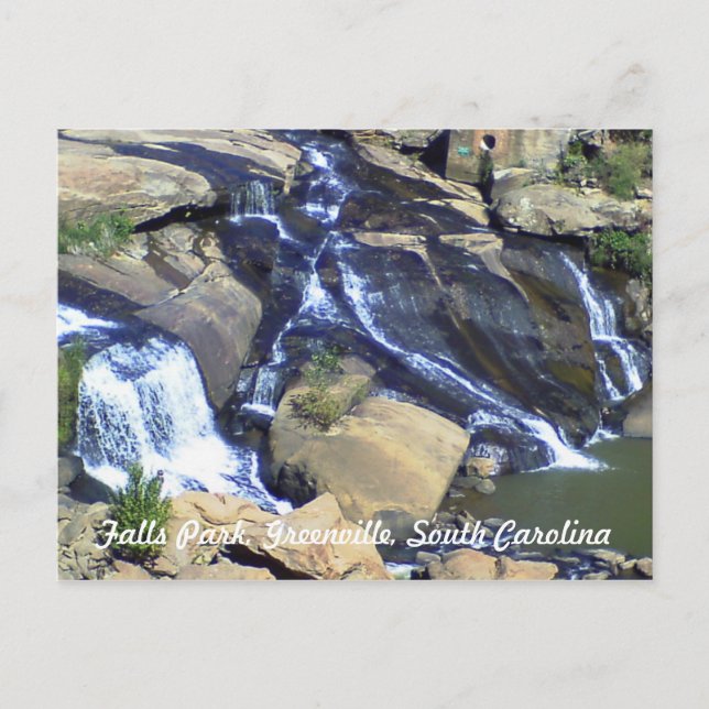 Falls Park, Greenville, SC Postkarte (Vorderseite)