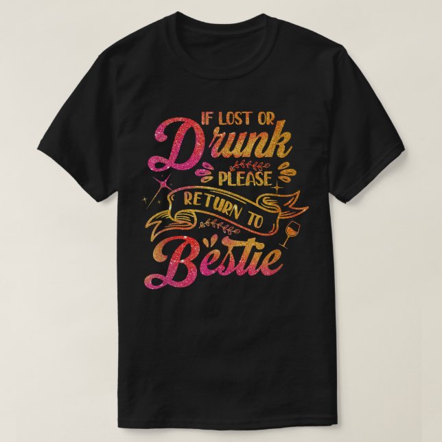Falls verloren oder Betrunken, kehren Sie bitte zu T-Shirt (Design vorne)