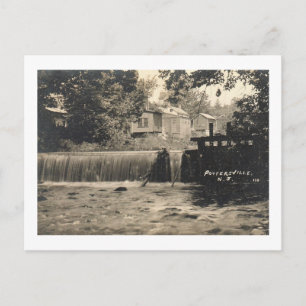 Falls View of Pottersville, NJ 1909 Vintag Postkarte