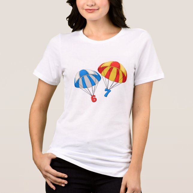 Fallschirm 6 7 Tri-Blend shirt (Vorderseite)