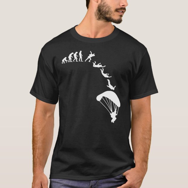 Fallschirm der Evolution Skydiving T-Shirt (Vorderseite)