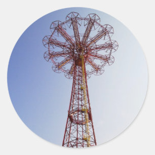 Fallschirmabsprung - Coney Island, NYC Aufkleber
