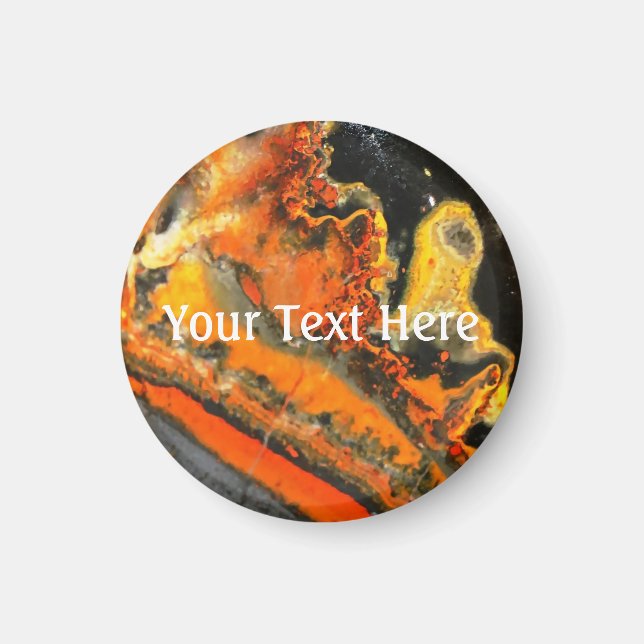 Fallschirmdrehte Orange Stones Magnet (Vorne)