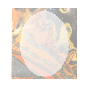 Fallschirmdrehte Orange Stones Notizblock