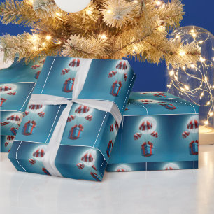 Fallschirme liefern ein Weihnachtsgeschenk Geschenkpapier