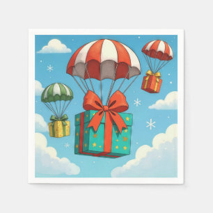 Fallschirme liefern Weihnachtsgeschenke Serviette
