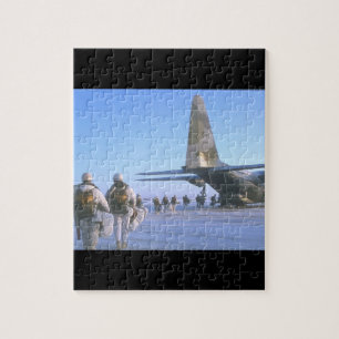 Fallschirmjäger-Boarding C-130_Military Flugzeuge Puzzle