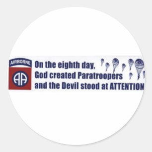 Fallschirmjäger FUNNY Runder Aufkleber