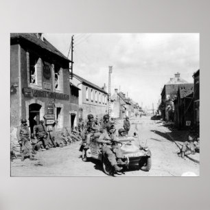 Fallschirmjäger in Carentan Frankreich Zweiter Wel Poster