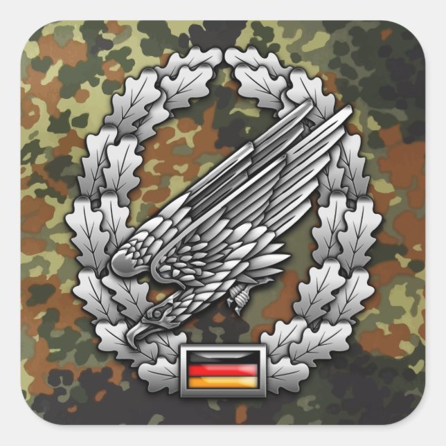 Fallschirmjägertruppe Barettab— Quadratischer Aufkleber (Vorderseite)