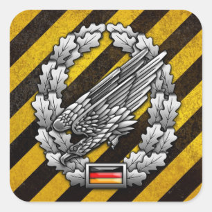Fallschirmjägertruppe Barettab— Quadratischer Aufkleber