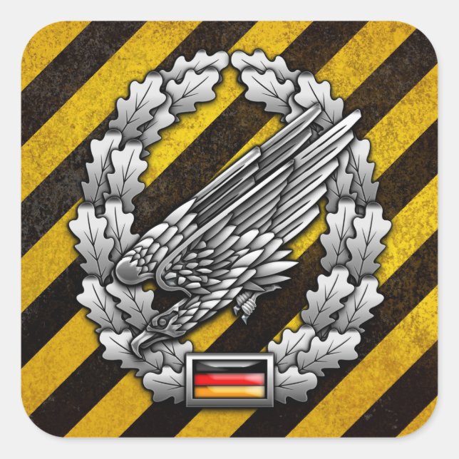 Fallschirmjägertruppe Barettab— Quadratischer Aufkleber (Vorderseite)