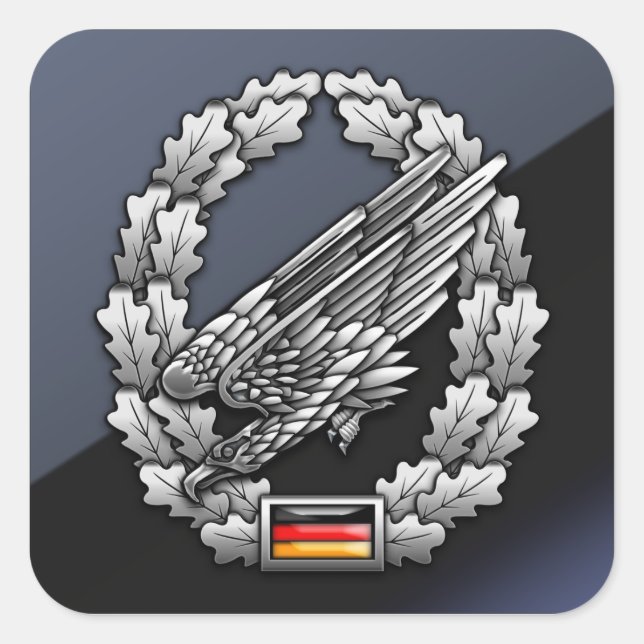Fallschirmjägertruppe Barettab— Quadratischer Aufkleber (Vorderseite)