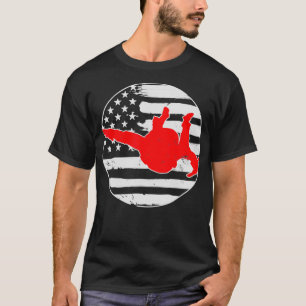 Fallschirmspringen Amerikanische USA-Flagge 4. Jul T-Shirt