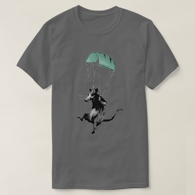 Fallschirmspringen bei Ratten mit dem Femark 3 T-Shirt (Design vorne)