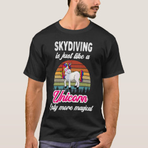 Fallschirmspringen Design Retro Einhorn Vintage So T-Shirt