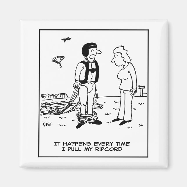 Fallschirmspringen hat ein Problem Magnet (Vorne)