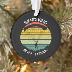 Fallschirmspringen ist meine Therapie Ornament